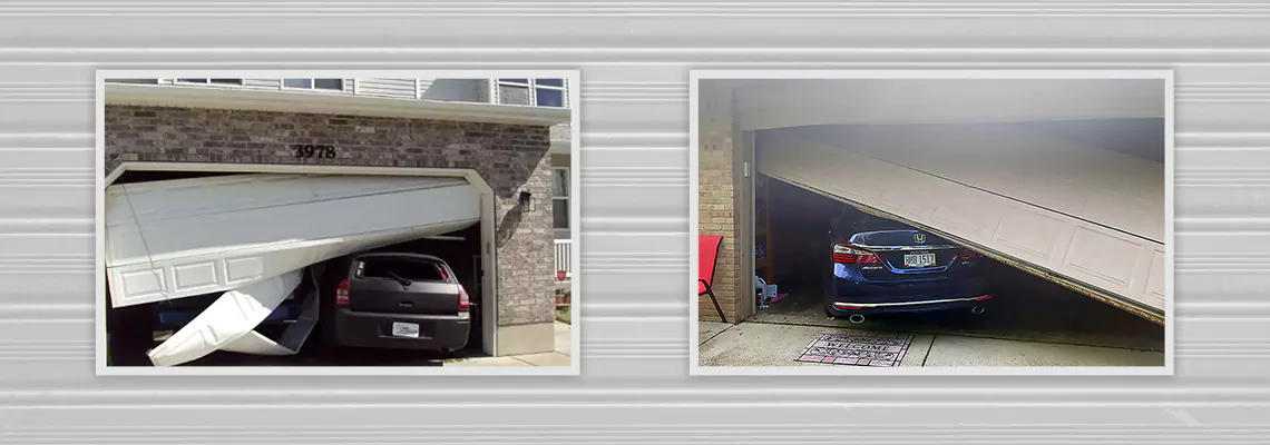 Repair Commercial Garage Door Got Hit By A Car in Lake Worth, Florida